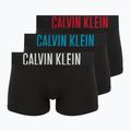 Férfi boxer Calvin Klein 000NB3608A Trunk 3 pár fekete zabpehely logóval/fekete age