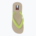 Női flip-flop papucsok Tommy Jeans Logo Summer white clay/lime essence 5