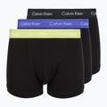 Férfi boxeralsó Calvin Klein 0000U2662G Trunk 3 pairs black in green bloom wb/black in da