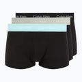 Férfi boxer nadrág Calvin Klein 0000U2664G Low Rise Trunk 3 pairs black in plume wb/ black in misty sag