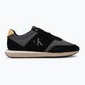 Férfi cipők Calvin Klein HM0HM02212 Retro Runner Bans Leather Suede black/iron gate/amber gold 2