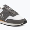 Férfi cipők Calvin Klein HM0HM02212 Retro Runner Bans Leather Suede granite gray/white/rhubarb 7