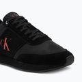 Férfi cipők Calvin Klein HM0HM02212 Retro Runner Bans Leather Suede triple black/adrenaline rush 7