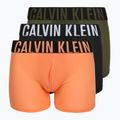 Férfi boxer nadrág Calvin Klein LV00NB4665 Boxer Brief black/olive night/orange frosting