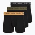 Férfi boxer nadrág Calvin Klein LV00NB4410 Brief black w/bronze flash wb/black/oliv
