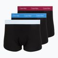 Férfi boxer nadrág Calvin Klein LV00NB4286 Relaxed Fit Trunk black bodies w/ poseidon blue/plein