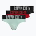 Férfi boxeralsó Calvin Klein 000NB3610A Hip Brief black/goji berry/aqua blue