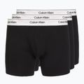 Férfi boxer nadrág Calvin Klein LV00NB4731 Boxer Brief black w/ silver haze wbs