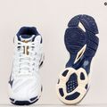 Férfi röplabda cipő Mizuno Wave Voltage Mid fehér / kék szalag / mp arany 10