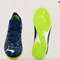 PUMA Match IT + Mid Jr gyermek futballcipő perzsa kék/puma fehér/ultra zöld 14