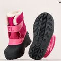 Sorel Snow Commander junior hócsizma trópusi rózsaszín/mélypiros színben 15