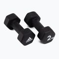 súlyzók adidas 2x2kg fekete ADWT-10002 2