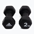 súlyzók adidas 2x2kg fekete ADWT-10002 3