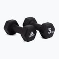súlyzók adidas 3 kg fekete ADWT-10003