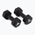 súlyzók adidas 3 kg fekete ADWT-10003 2