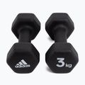 súlyzók adidas 3 kg fekete ADWT-10003 3