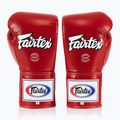 Fairtex Pro Competition Boxing kesztyű Locked Thumb bőr piros