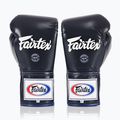 Fairtex Pro Competition Locked Thumb bőr bokszkesztyű kék
