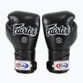 Fairtex stílusos szögletes sparring boxkesztyű - Locked Thumb fekete