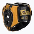 Fairtex mikroszálas fejvédő bokszsisak arany 3