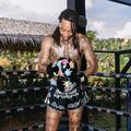 Férfi edzőshort YOKKAO Khalifa Kush Muay Thai black 5