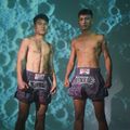 Férfi edzőshort YOKKAO Lunar Muay Thai iridescent blue grey 12