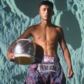 Férfi edzőshort YOKKAO Lunar Muay Thai iridescent blue grey 14