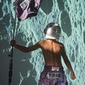 Férfi edzőshort YOKKAO Lunar Muay Thai iridescent blue grey 15