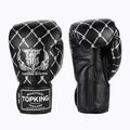 Top King Boxing Chain fekete/ezüst bokszkesztyűk