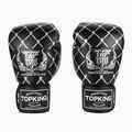 Top King Boxing Chain fekete/ezüst bokszkesztyűk