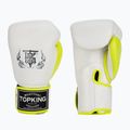 Top King Boxing Reborn fehér/sárga bokszkesztyűk
