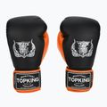 Top King Reborn bokszkesztyűk Semi Leather fekete/narancs