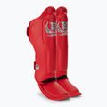 Top King Pro Semi Leather piros sípcsont- és lábfejvédők