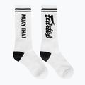 Fairtex "Muay Thai" zokni fehér/fekete
