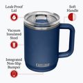 CamelBak Thrive Mug Szigetelt SST hőszigetelt bögre 470 ml tengerészkék színű 5