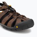 KEEN Clearwater Cnx Leather sötét föld/fekete férfi szandálok 7
