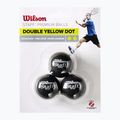 Wilson Staff Ball Double Yellow Dot squash labdák 3 db fekete. 2