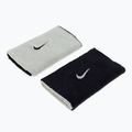 Nike Dri-Fit dupla széles csuklópánt hazai és idegenbeli 2 db fekete NNNB0-022