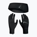 Női pánt + kesztyű készlet Nike Essential Running black/black/silver 9