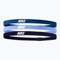 Nike Elasztikus fejpántok 2.0 3 db ipari kék/egyetemi kék/lila tinta