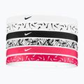 Fejpántok Nike Headbands Printed 6 szt. white/aster pink/black