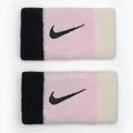Nike Swoosh dupla széles csuklópántok 2 db rózsaszín hab/kókusztej/fekete