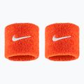 Frottír csuklópántok Nike Swoosh Classic Wristbands 2 db team orange/white