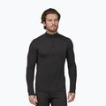 Férfi Patagonia Cap Thermal Weight Weight Zip Neck pulóver fekete