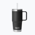 Termoszbögre YETI Rambler Straw 739 ml black