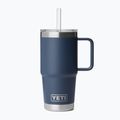 Termoszbögre YETI Rambler Straw 739 ml navy