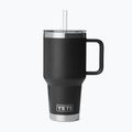 Termoszbögre YETI Rambler Straw 1000 ml black