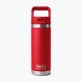 Termosz palack YETI Rambler C Straw 532 ml rescue red