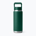 Termosz palack YETI Rambler Straw 769 ml black forest green 2