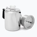 GSI Outdoors Glacier Stainless 3 Cup Perc W/Silicone Handle polírozott túrázó kávézó